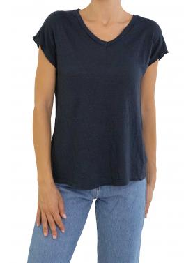 Maglia in lino con scollo a V